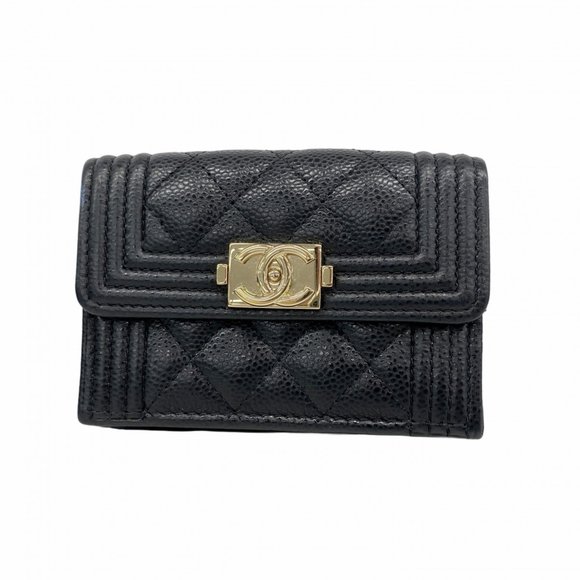 CHANEL Black Caviar Leather Wallet - Picture 1 of 9